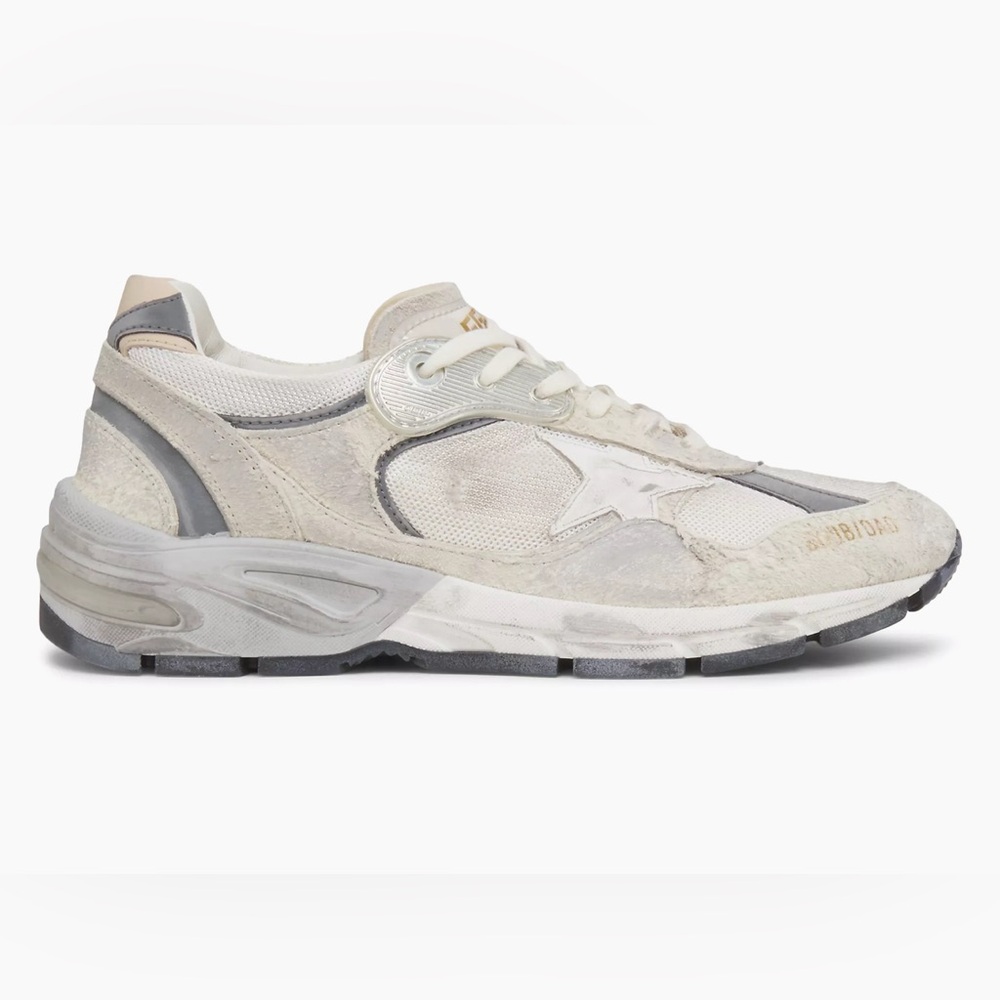 Golden Goose Men Running Dad Sneaker Silver White NIB Auth
